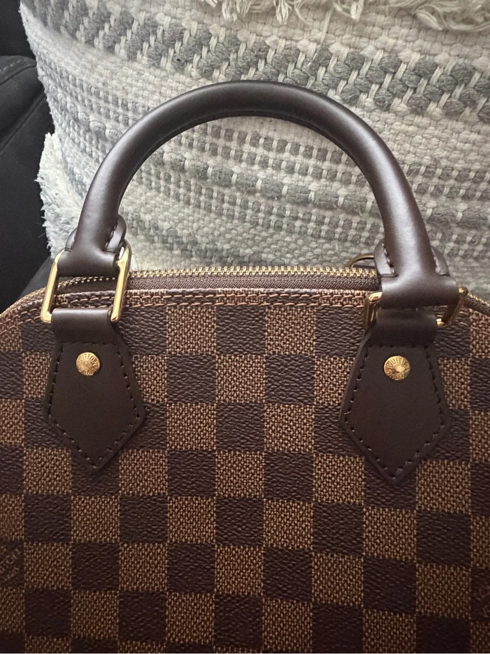 Louis Vuitton Damier Ebene Alma BB Satchel - Brown